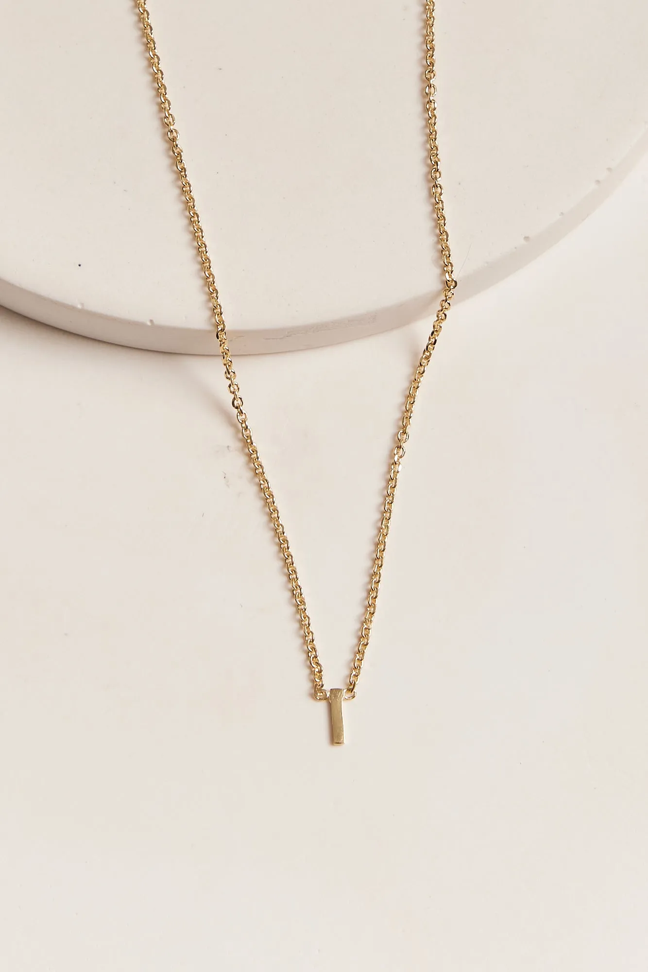 Little Letter Necklace Gold