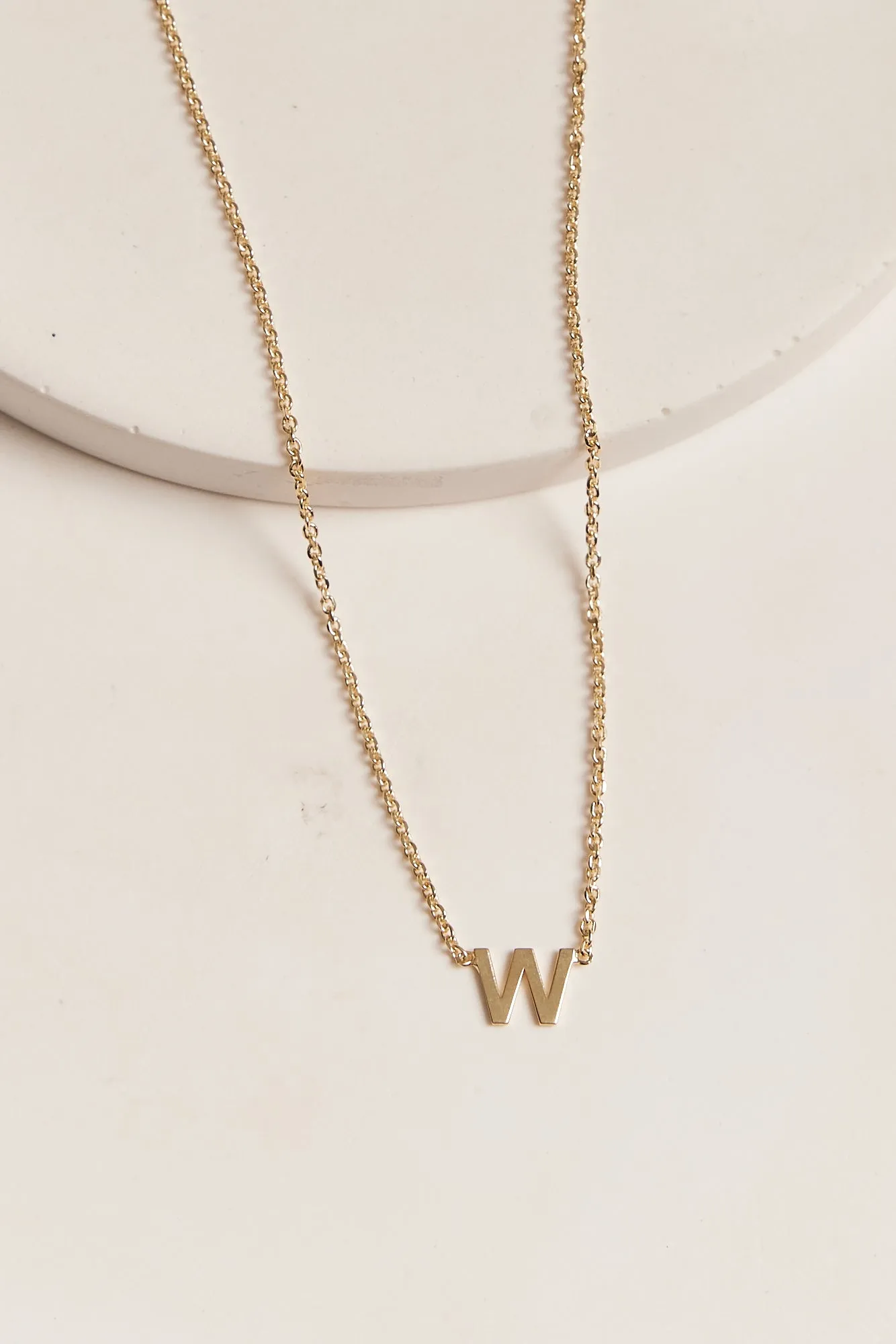 Little Letter Necklace Gold