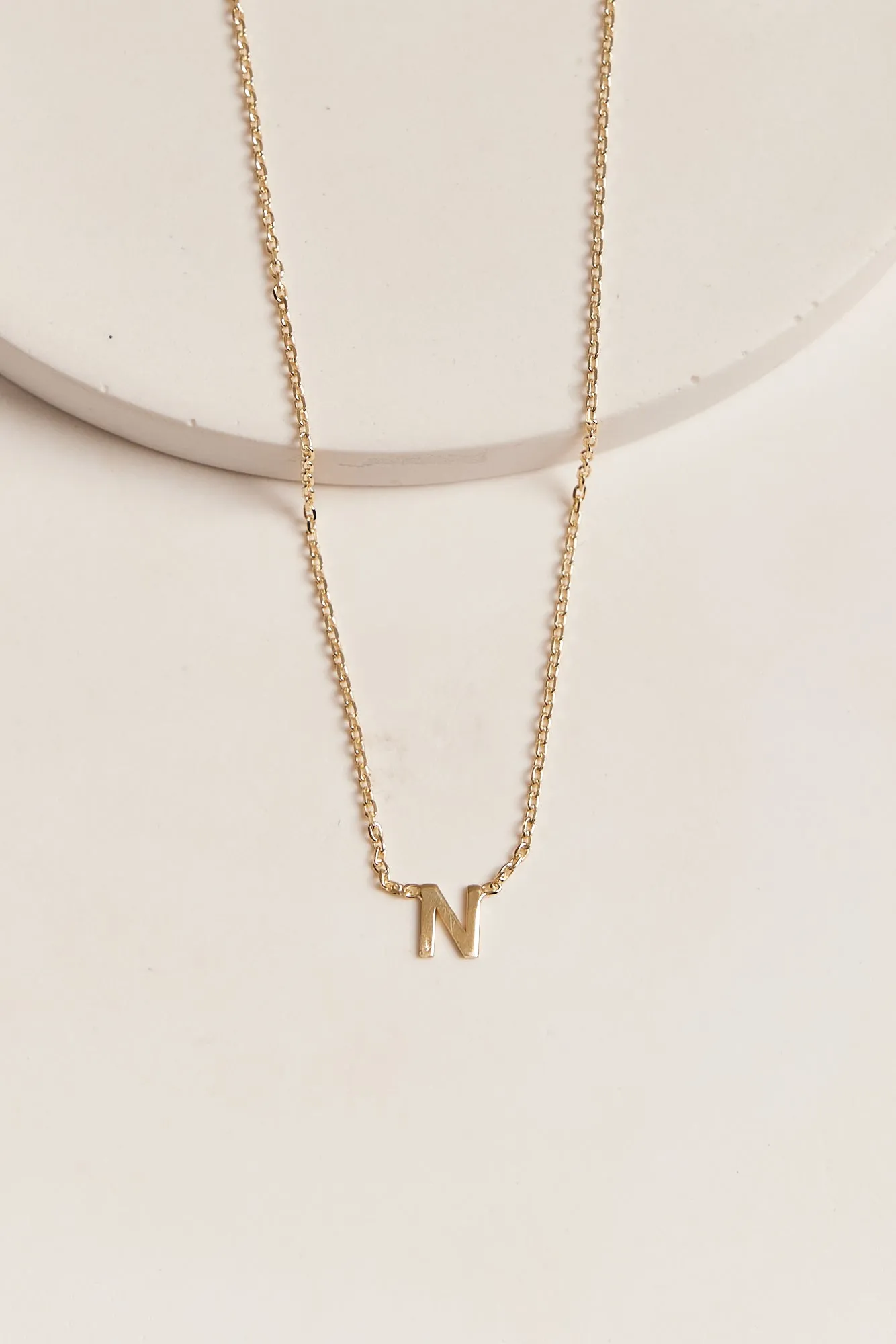 Little Letter Necklace Gold