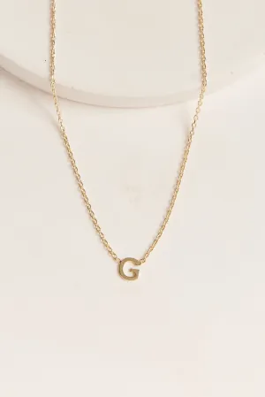 Little Letter Necklace Gold