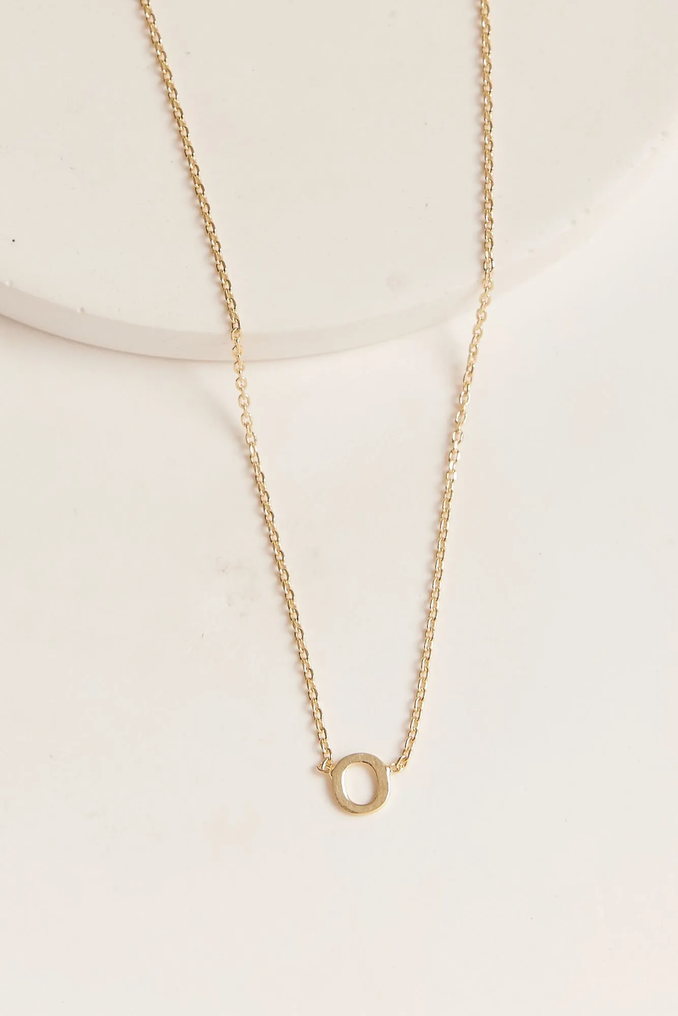 Little Letter Necklace Gold