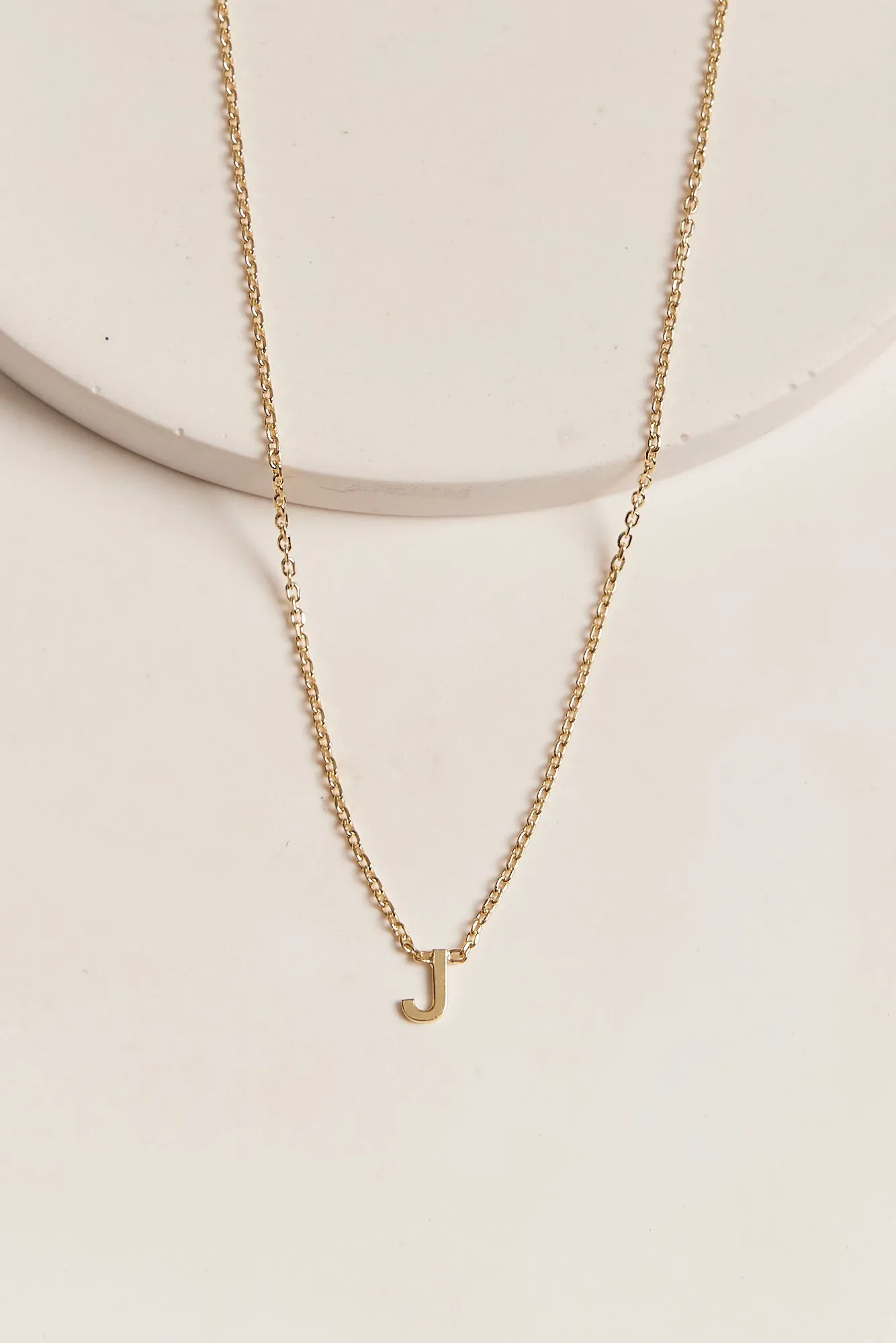 Little Letter Necklace Gold