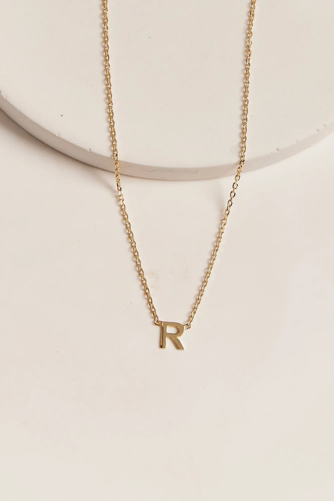 Little Letter Necklace Gold