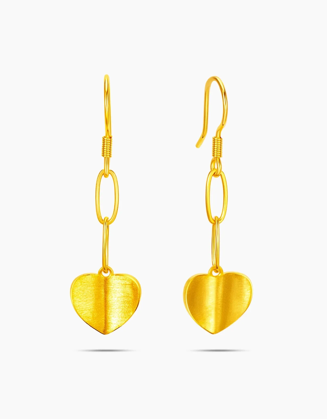 LVC 9IN Carla Heart 999 Gold Drop Earrings