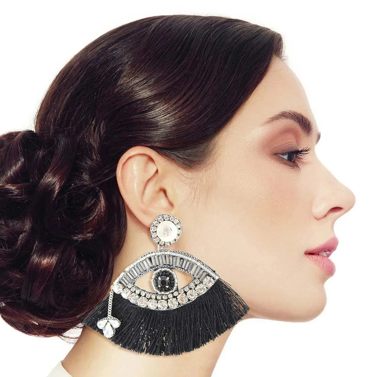 Make a Statement: Black Evil Eye Drop Earrings You Can't Miss