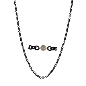 Men's Necklace in 14k Gold with Diamonds