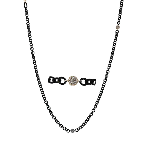 Men's Necklace in 14k Gold with Diamonds