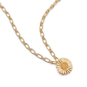 Michaelmas Daisy Necklace 18ct Gold Plate