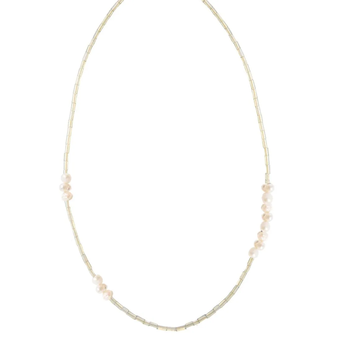 Moon Stone Pearl Necklace