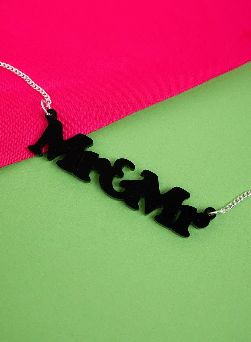 Mr And Mr Necklace - Recycled Black