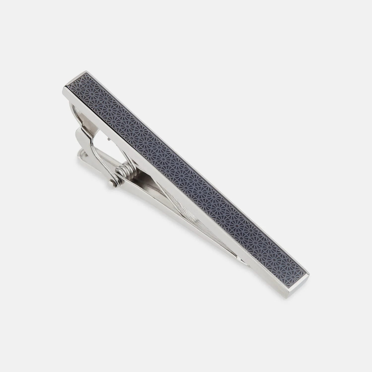 Navy Patterned Tie Bar