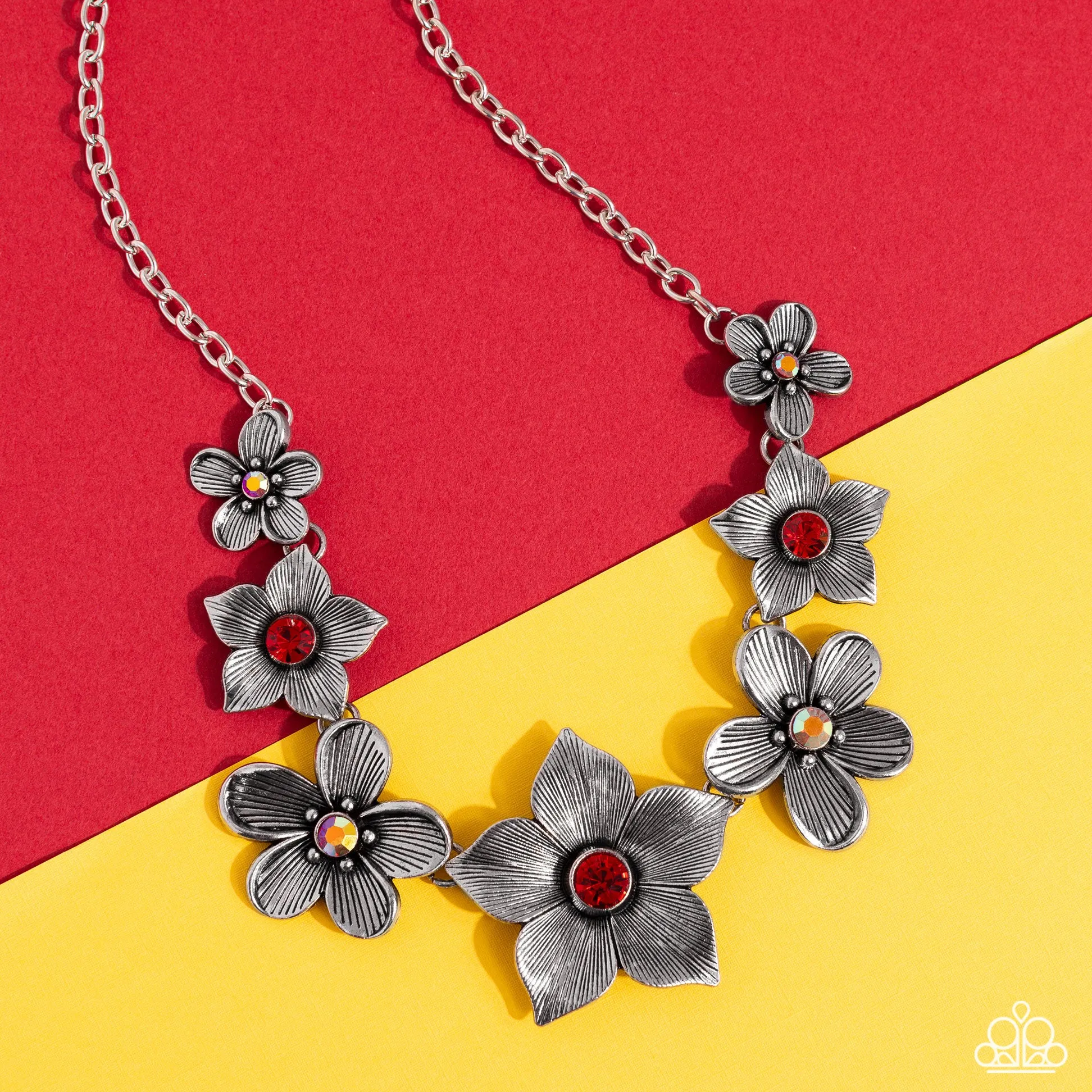 Necklaces Free FLORAL - Red N413