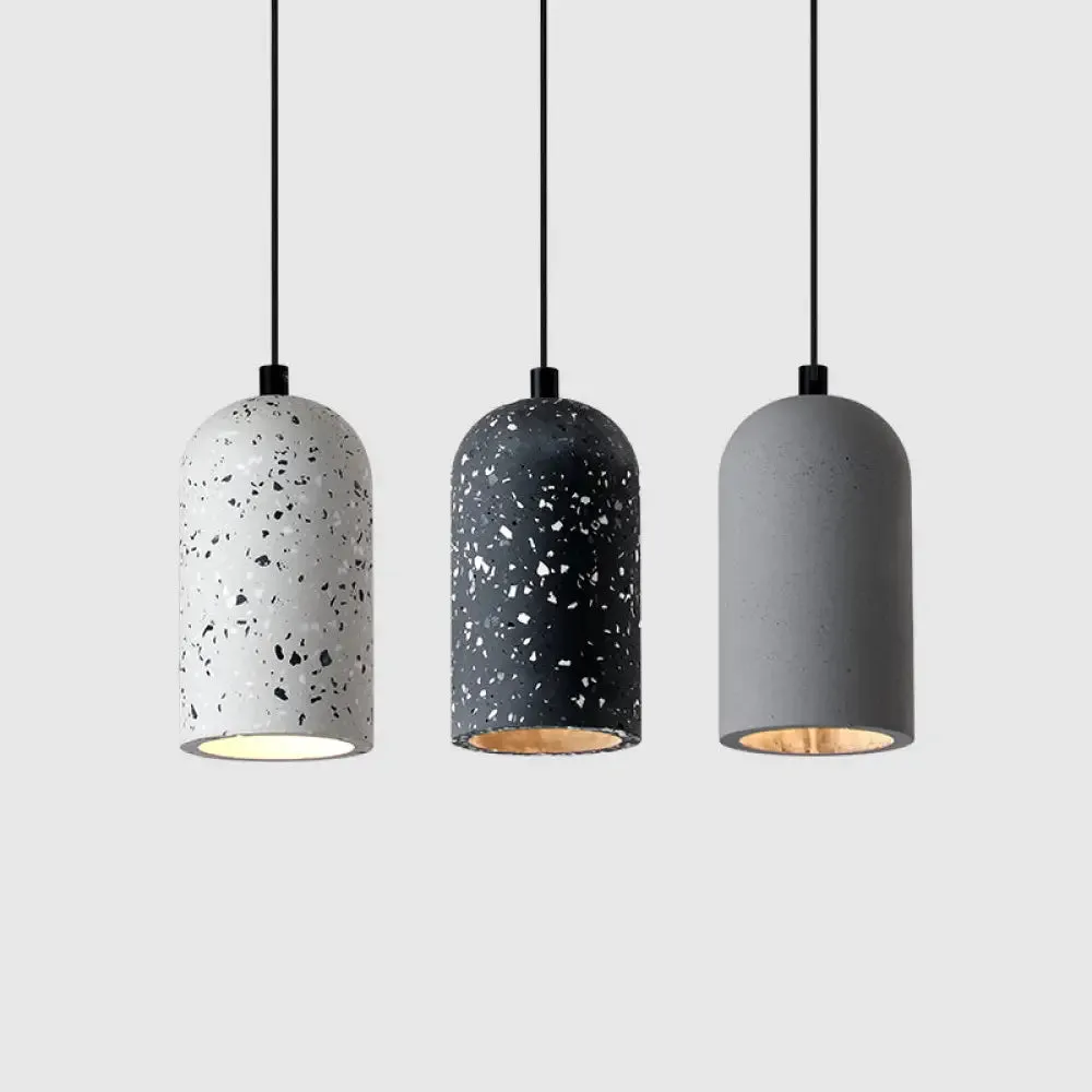 Nordic-Style Terrazzo Dome Pendant Light for Bedroom