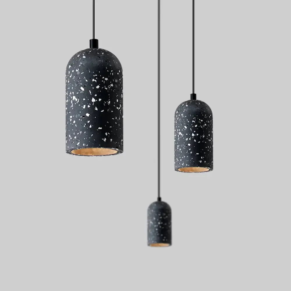 Nordic-Style Terrazzo Dome Pendant Light for Bedroom