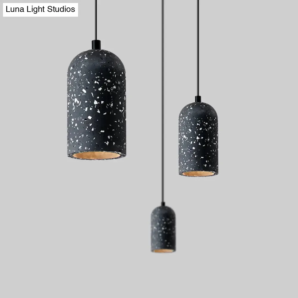 Nordic-Style Terrazzo Dome Pendant Light for Bedroom