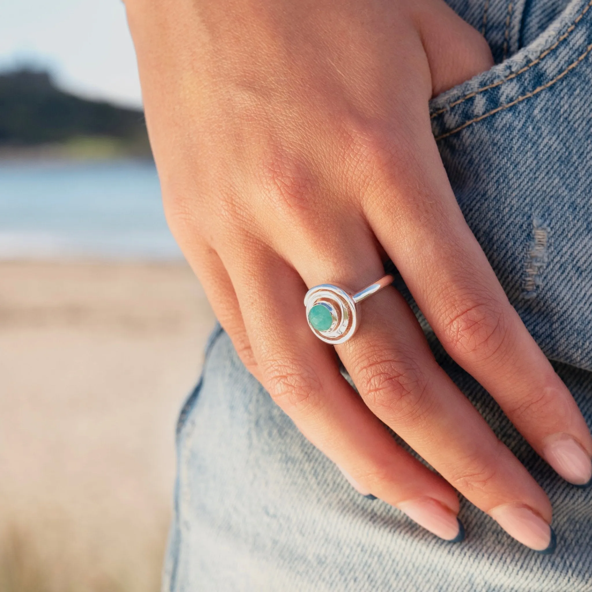 Ocean Swirl Ring