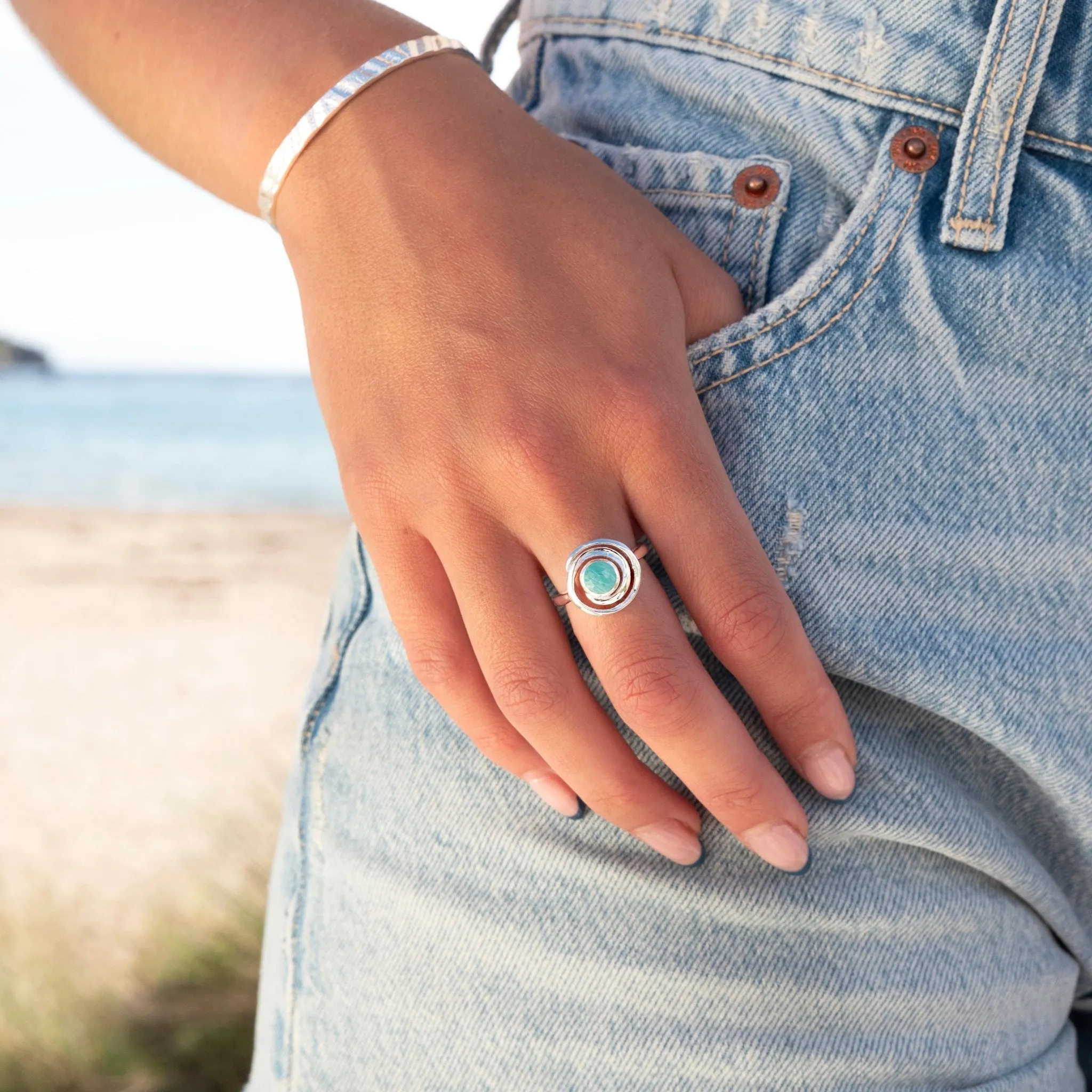 Ocean Swirl Ring