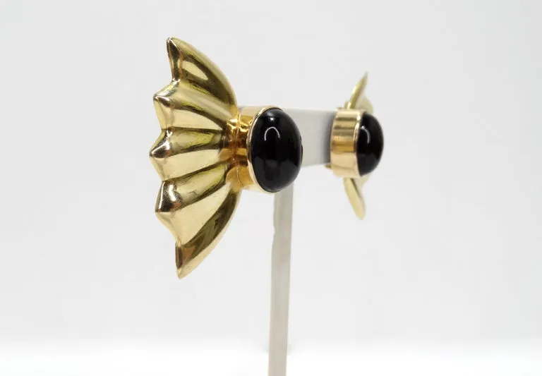 Onyx & 14k Gold Earrings