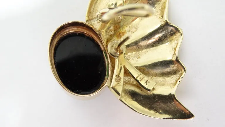 Onyx & 14k Gold Earrings