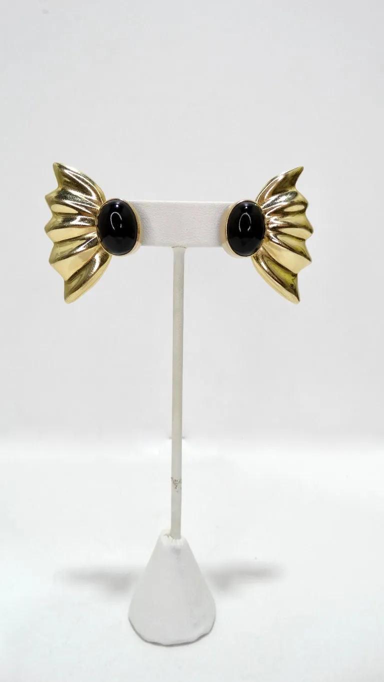 Onyx & 14k Gold Earrings