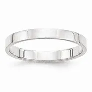 Palladium Flat Comfort Fit 2.5mm Wedding Band Ring