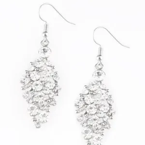 Paparazzi Earring ~ Cosmically Chic - White