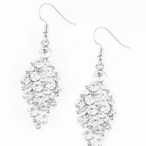 Paparazzi Earring ~ Cosmically Chic - White