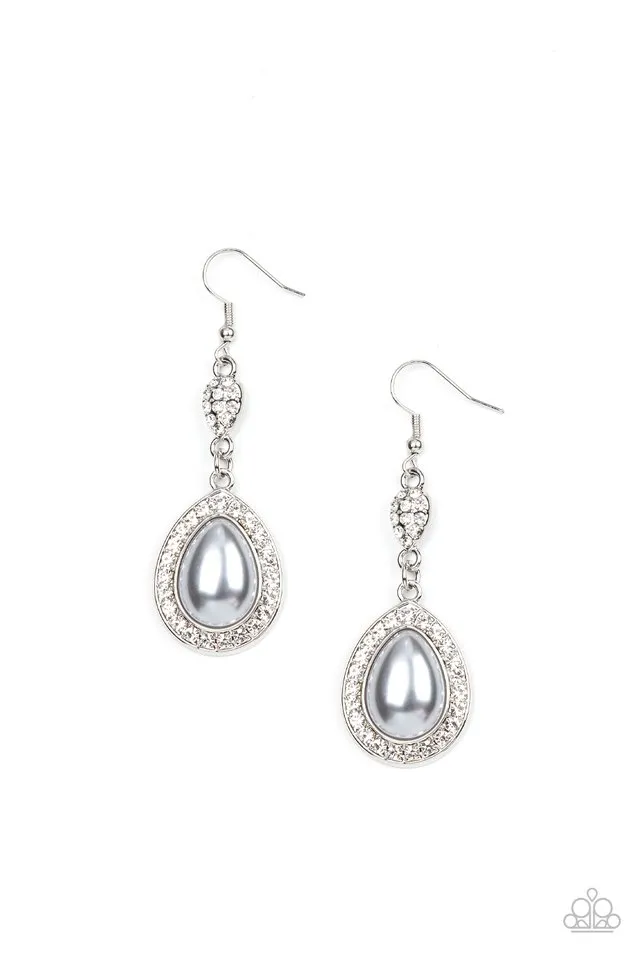 Paparazzi Earring ~ Elite Elegance - Silver