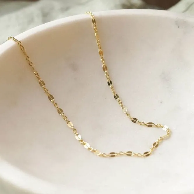 Peachy Chain 18ct Gold Plated Necklace RN08_GP