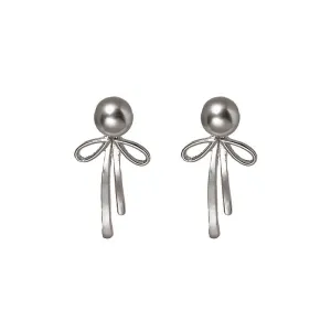 Pearl and Bow Backdrop Earrings