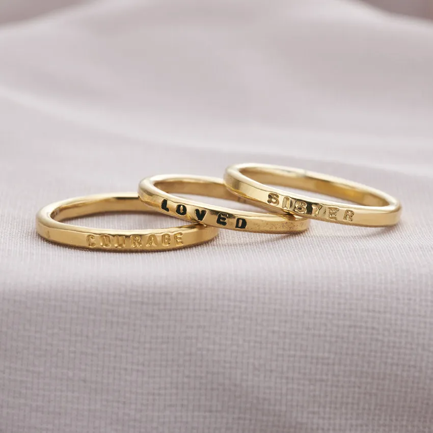 Personalised Stacker Ring Set