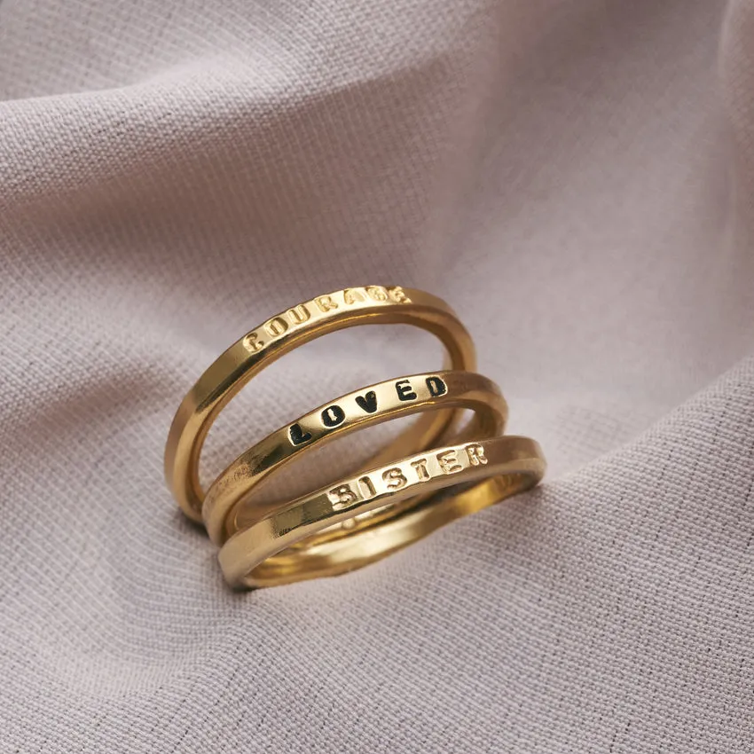 Personalised Stacker Ring Set