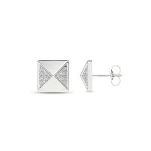 Pyramid Diamond Studs