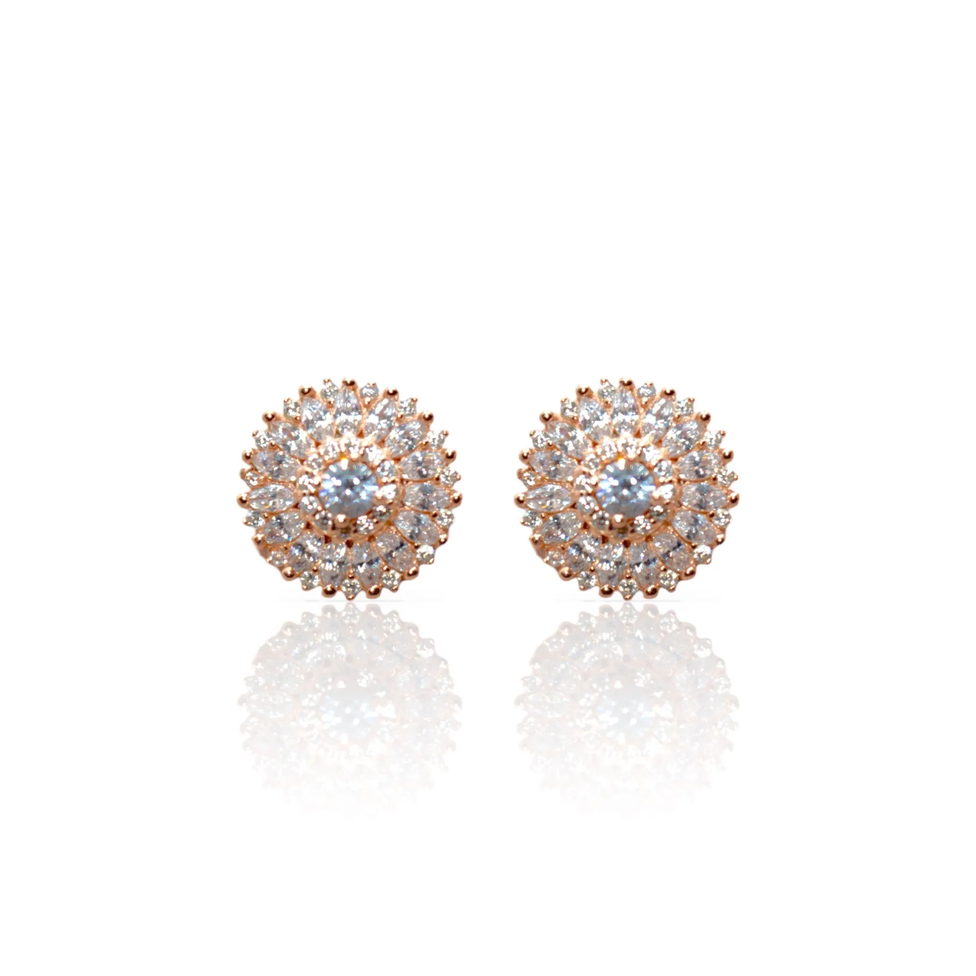 Rosé Rondelle Earrings