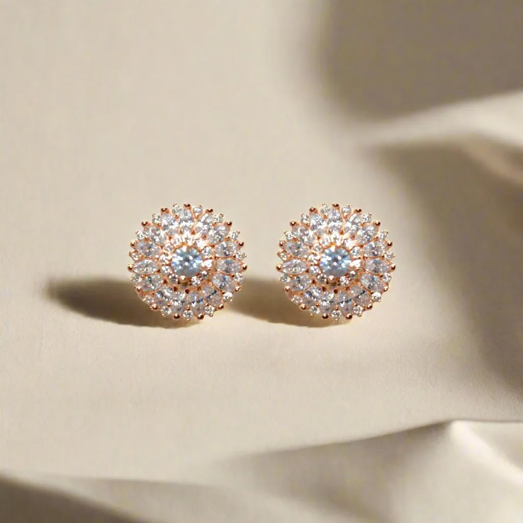 Rosé Rondelle Earrings