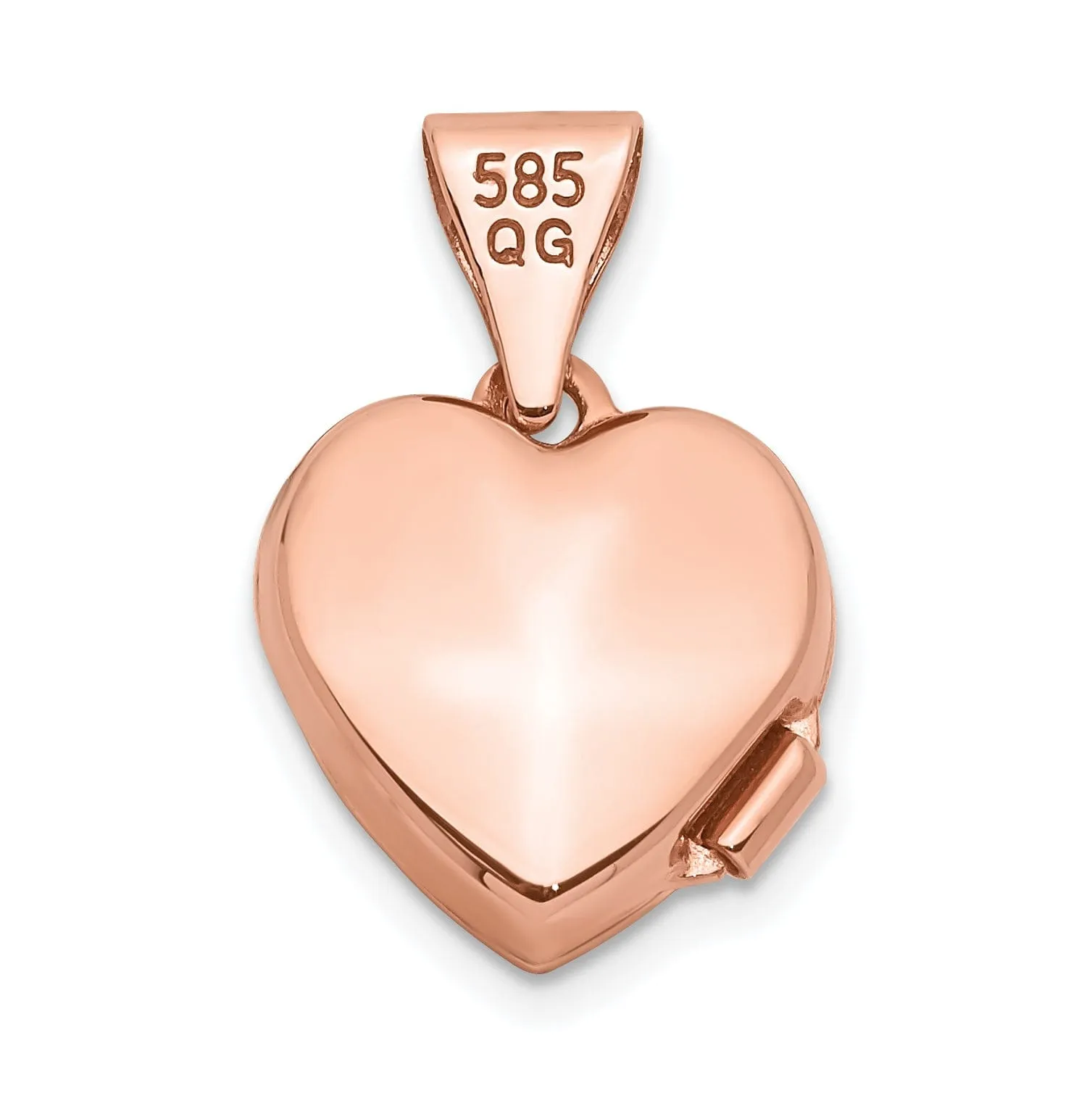 Rose Gold Floral Heart Locket