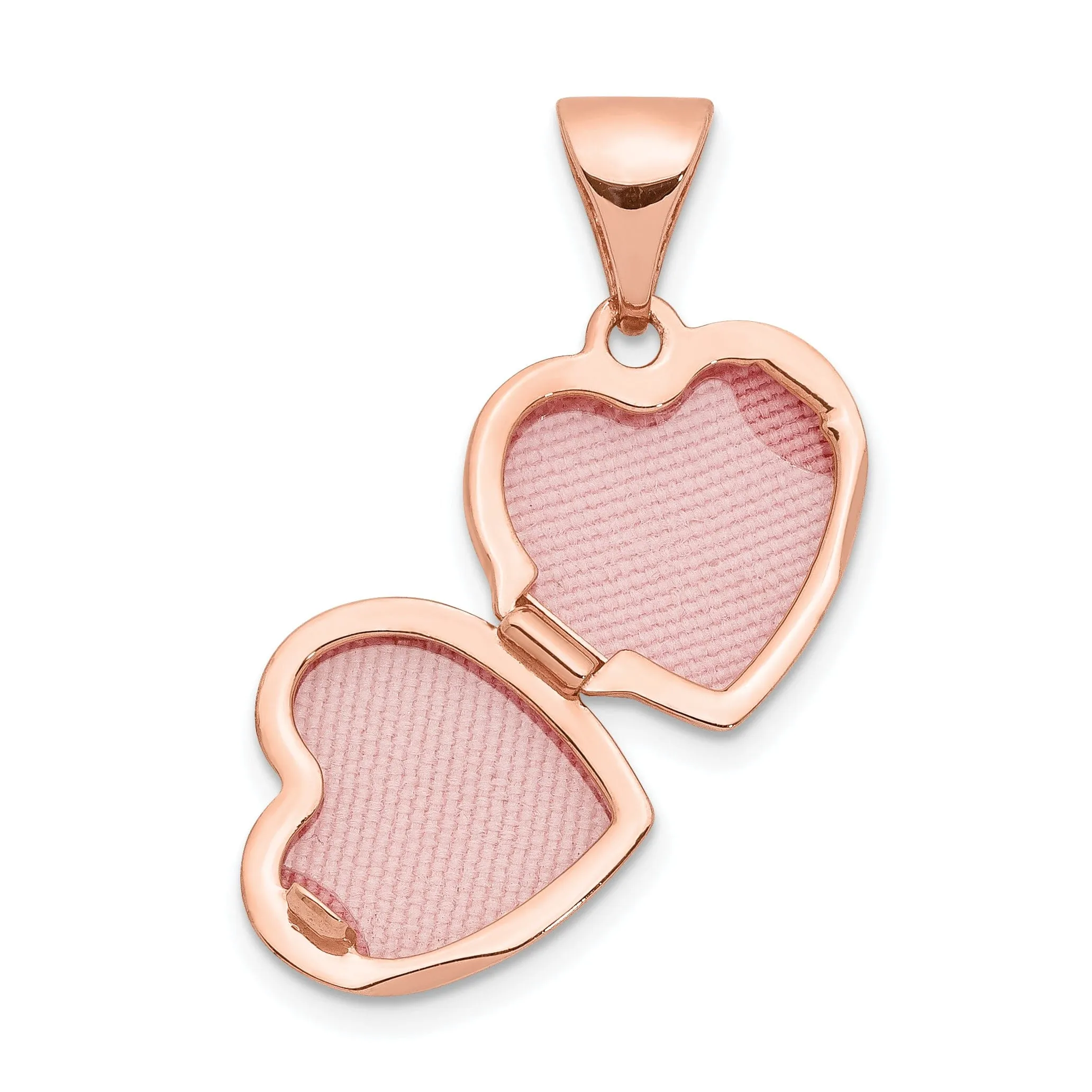 Rose Gold Floral Heart Locket