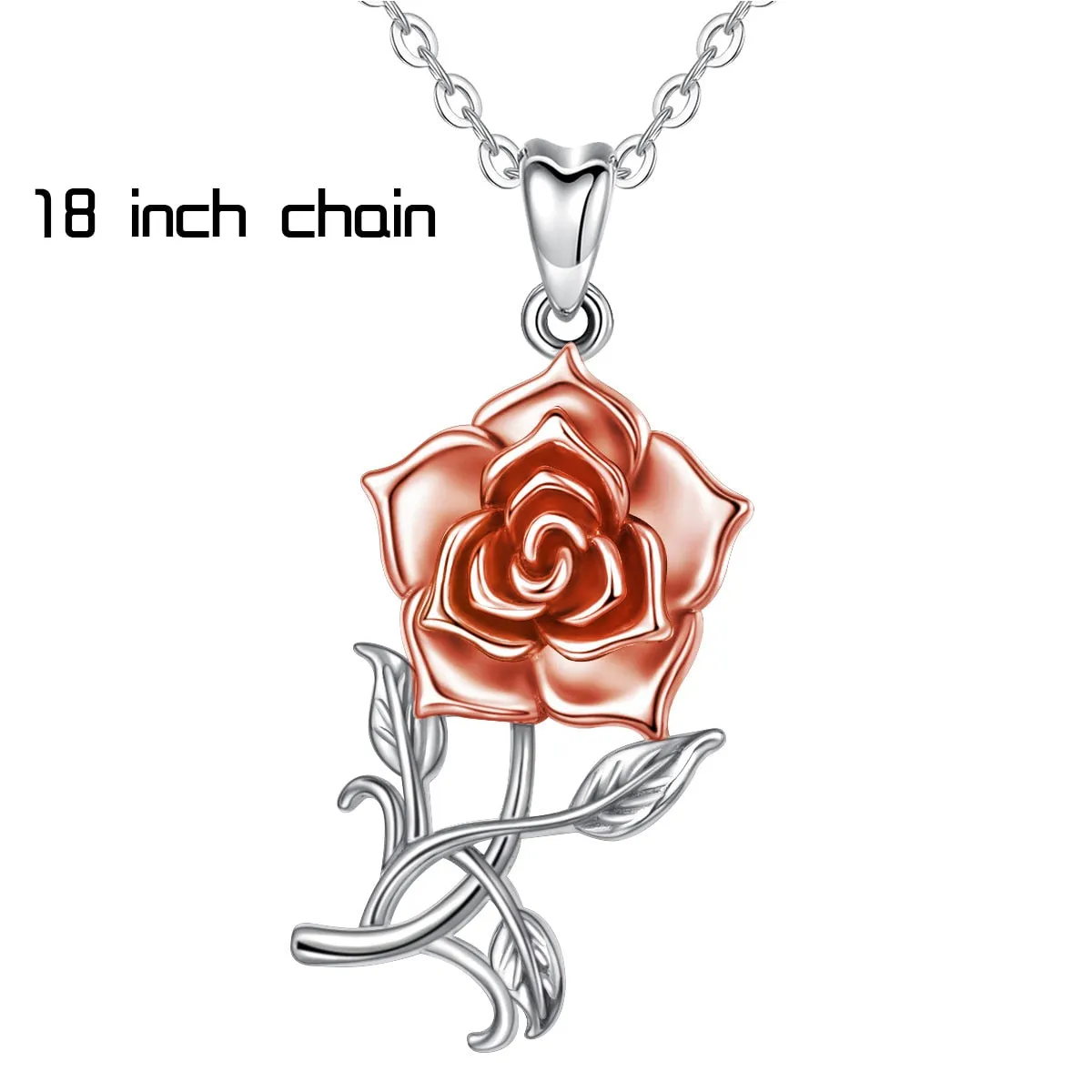 Rose gold Rose Lover Pendant Necklace with Gift Vintage jewelry For Party Gift