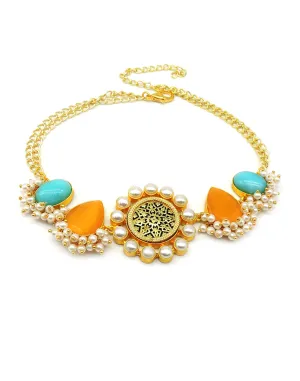 Round Flower Necklace