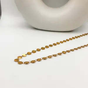 Sequin Chain Necklace-18k Gold