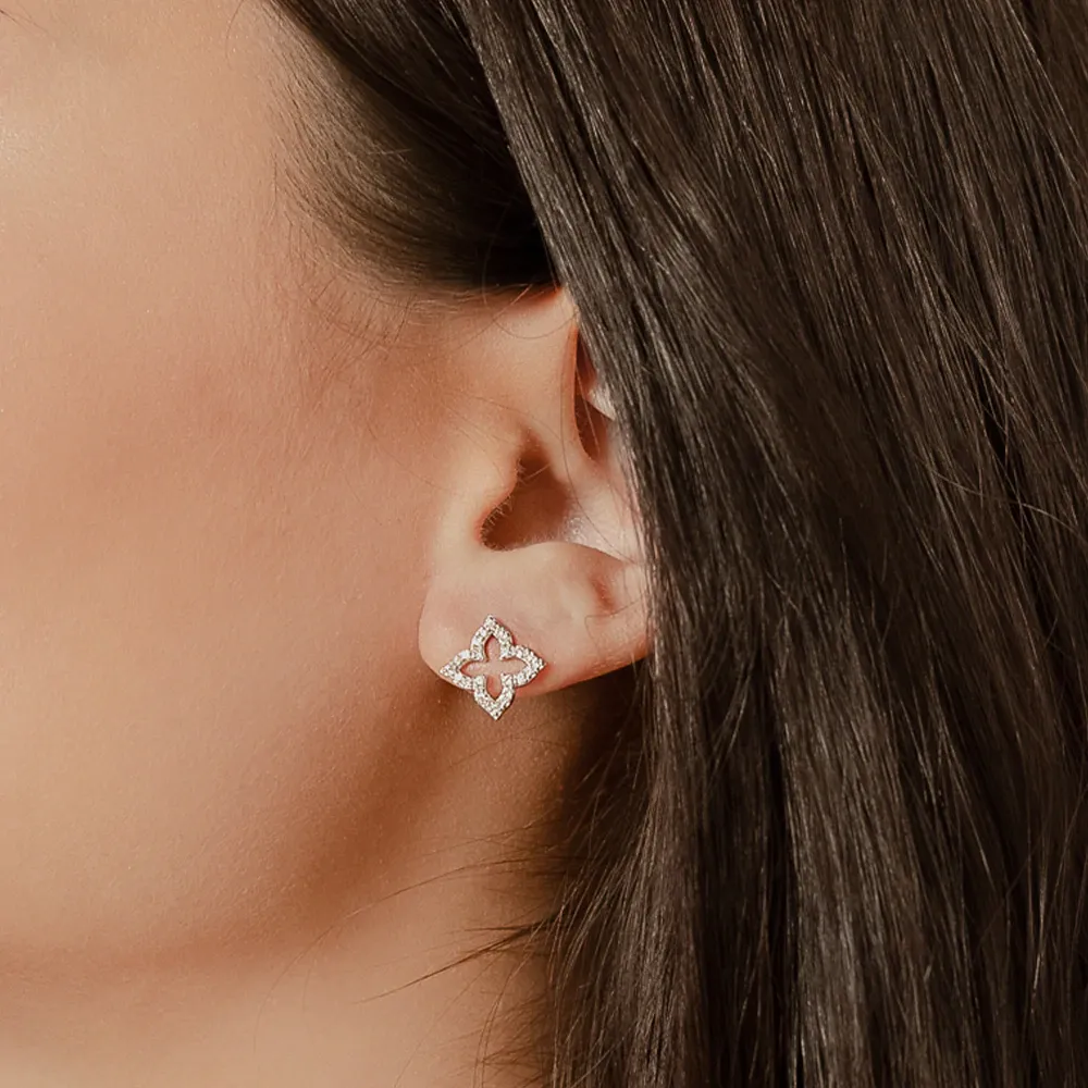 Silver Casablanca Studs