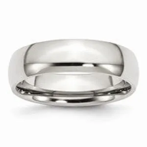 Stainless Steel 6mm Polished Wedding Band Ring