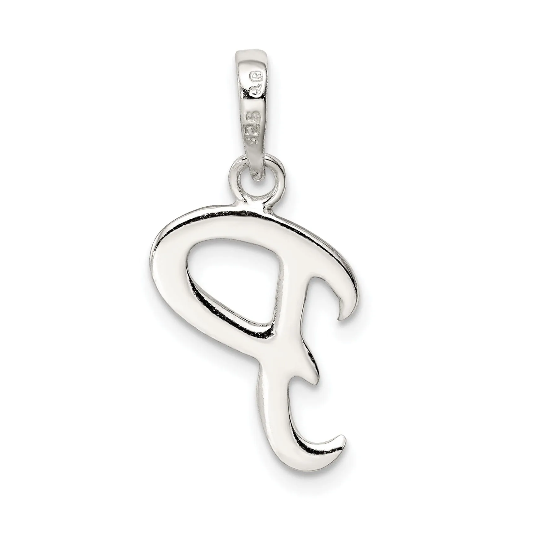 Sterling Silver Polished Initial P Pendant