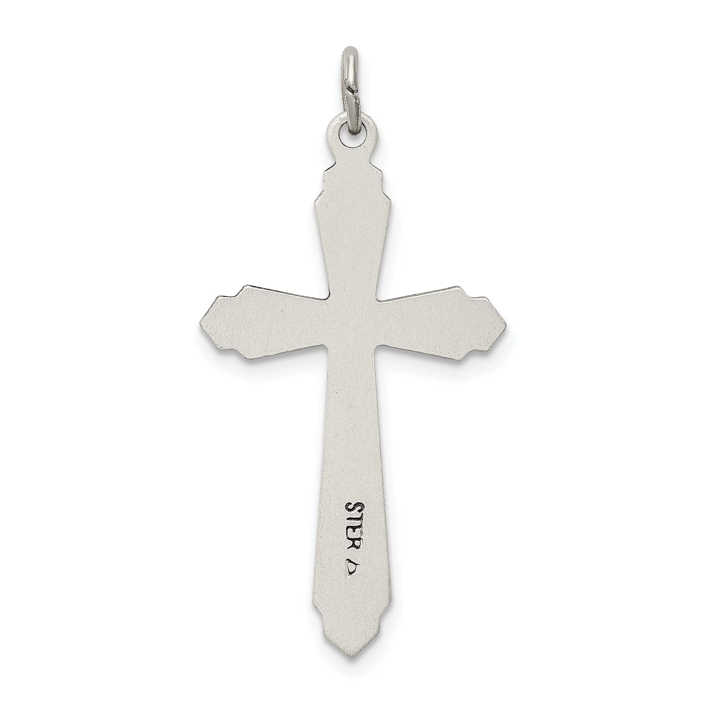 Sterling Silver Satin Cross Pendant