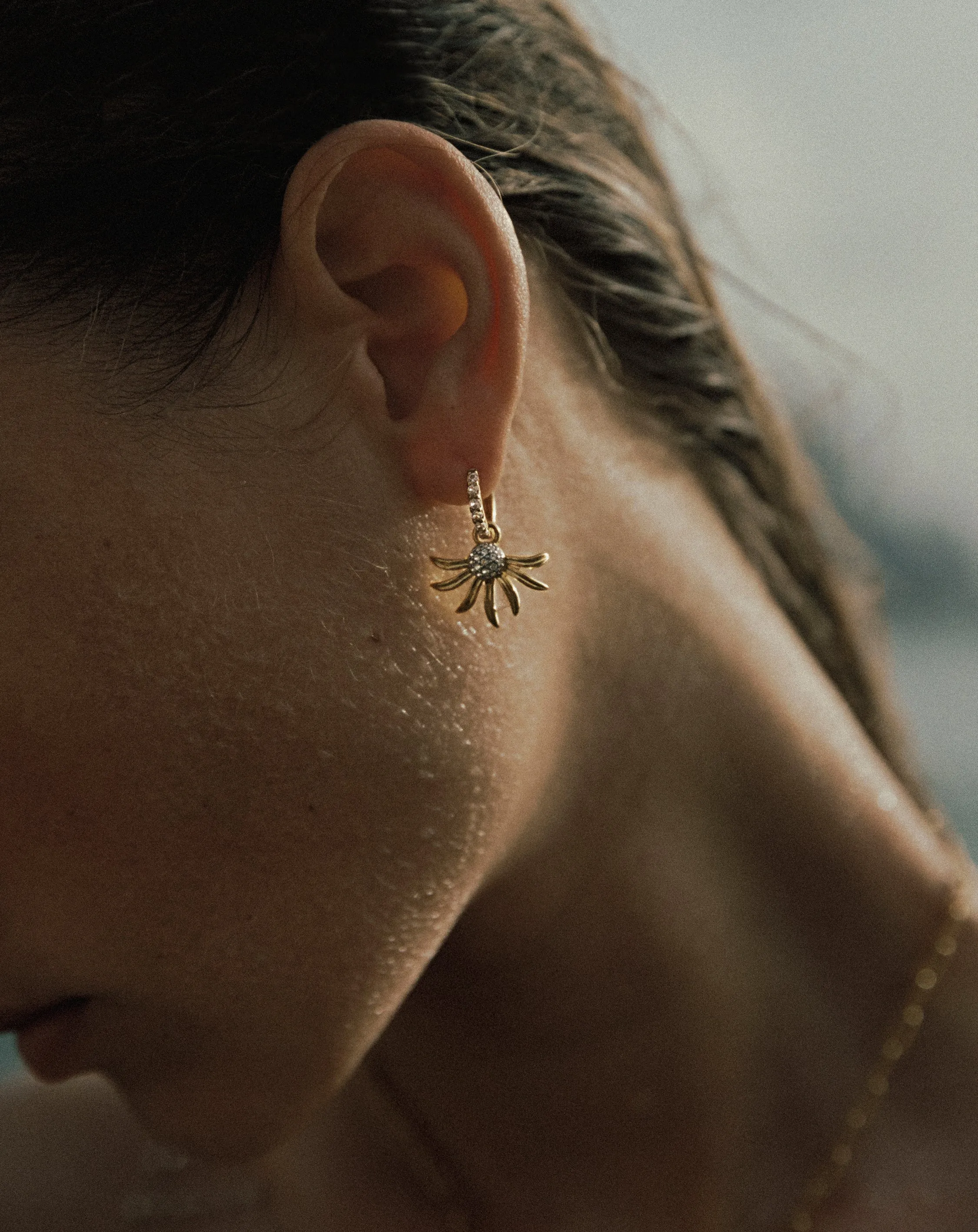 Sunflower Drop Earrings