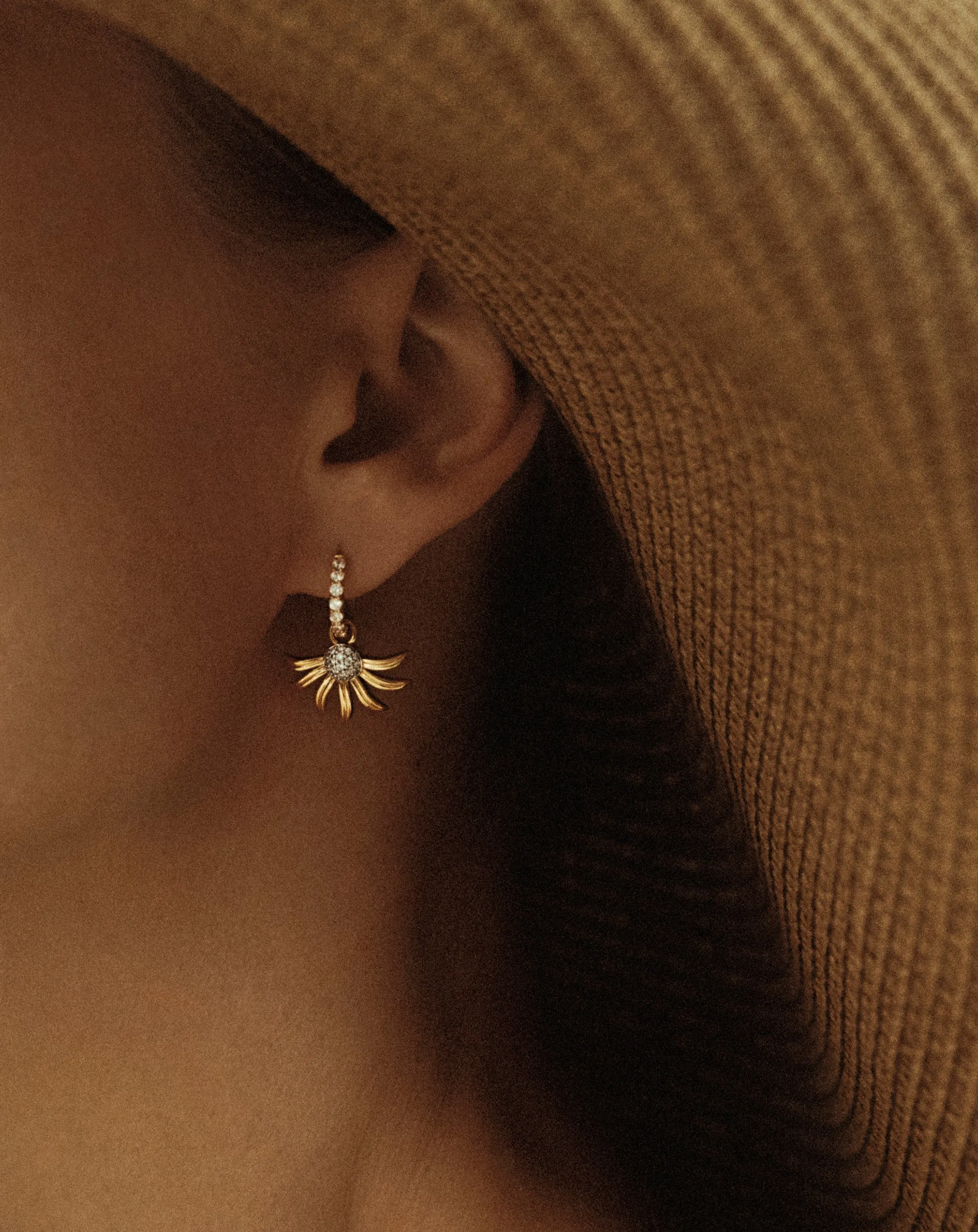 Sunflower Drop Earrings