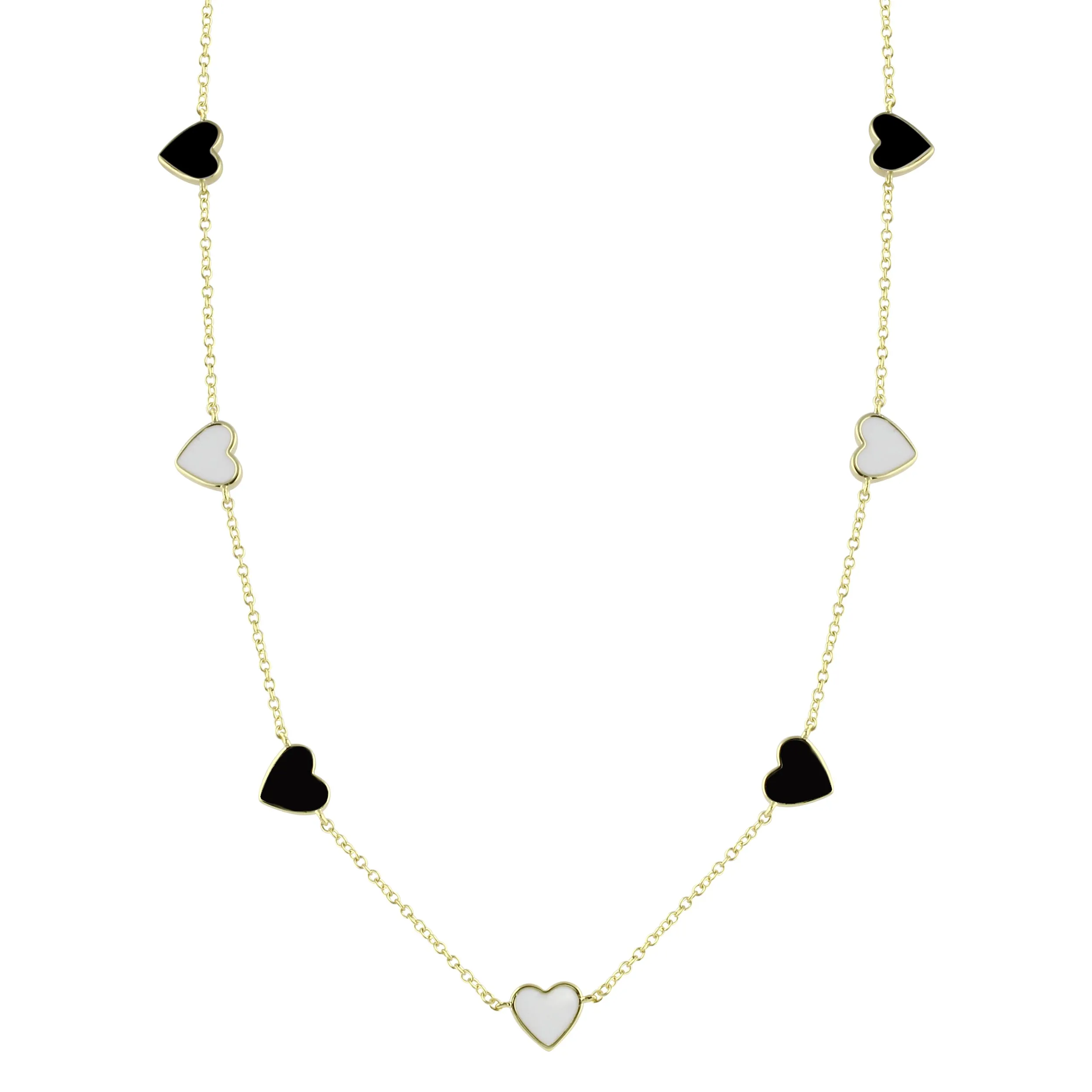 Sweetest Enamel Heart Necklace