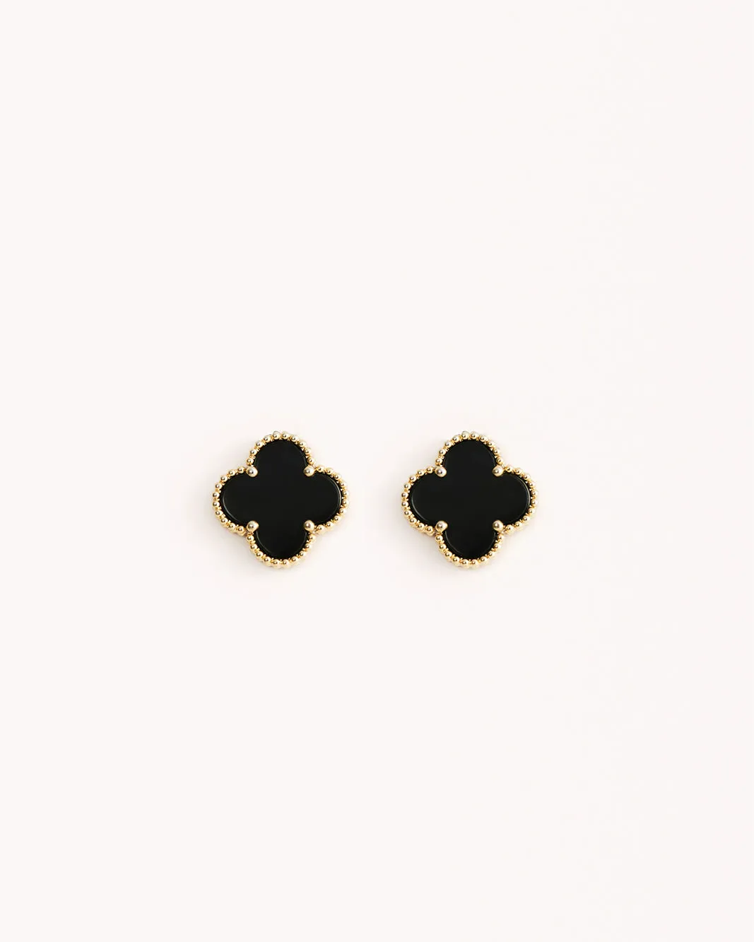 VANESSA EARRINGS - BLACK-GOLD