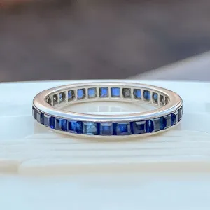 Vintage Sapphire Eternity Band, Size 7