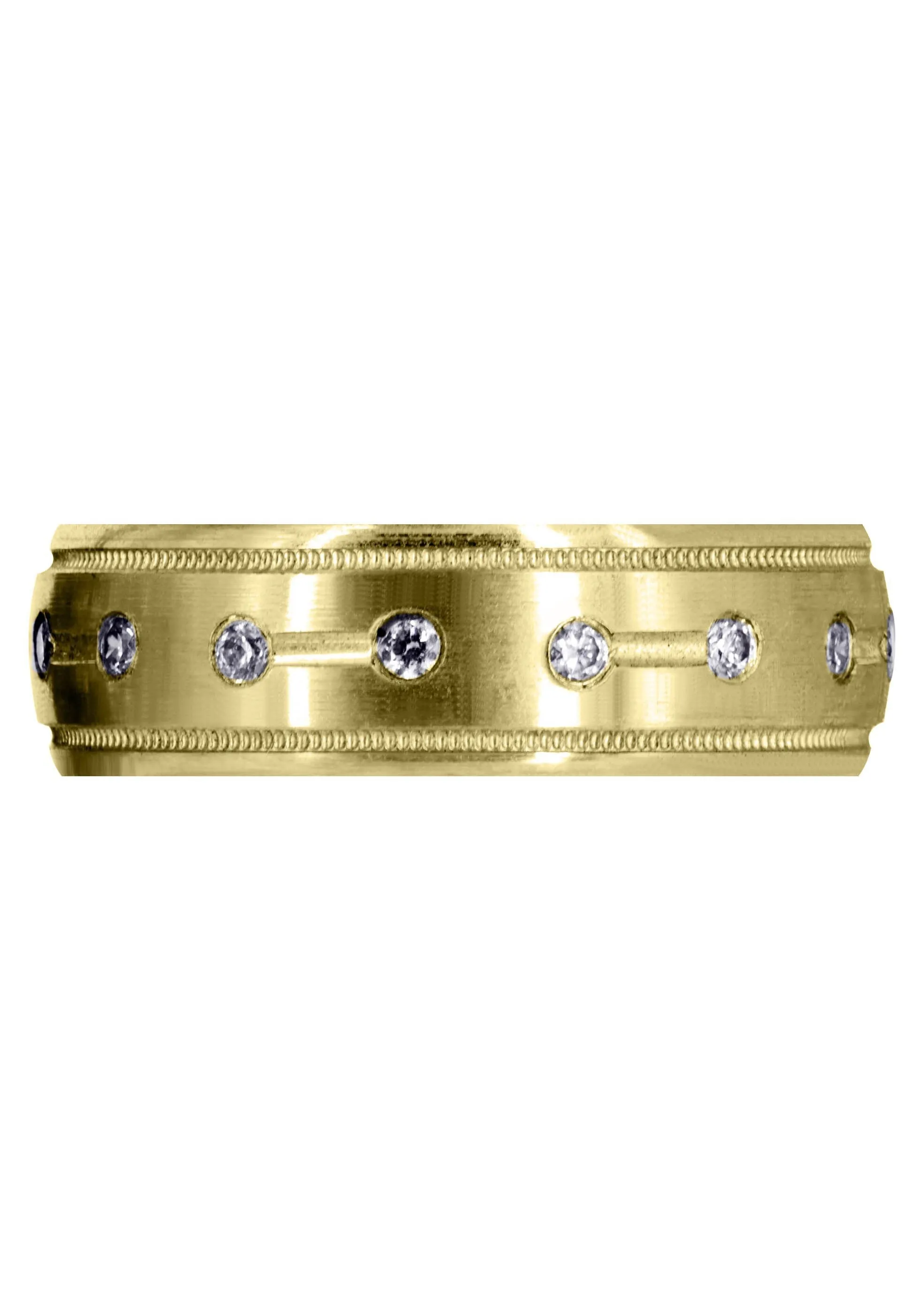 Yellow Gold Classic Diamond Mens Wedding Band | 0.48 Carats (Cody)